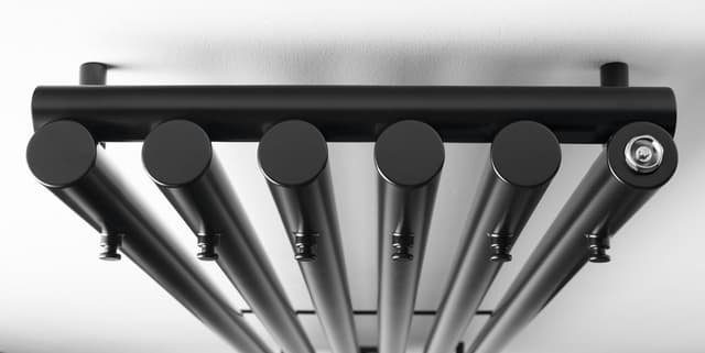 PILON grzejnik łazienkowy 418x1800mm, 6 wieszaki, czarny mat