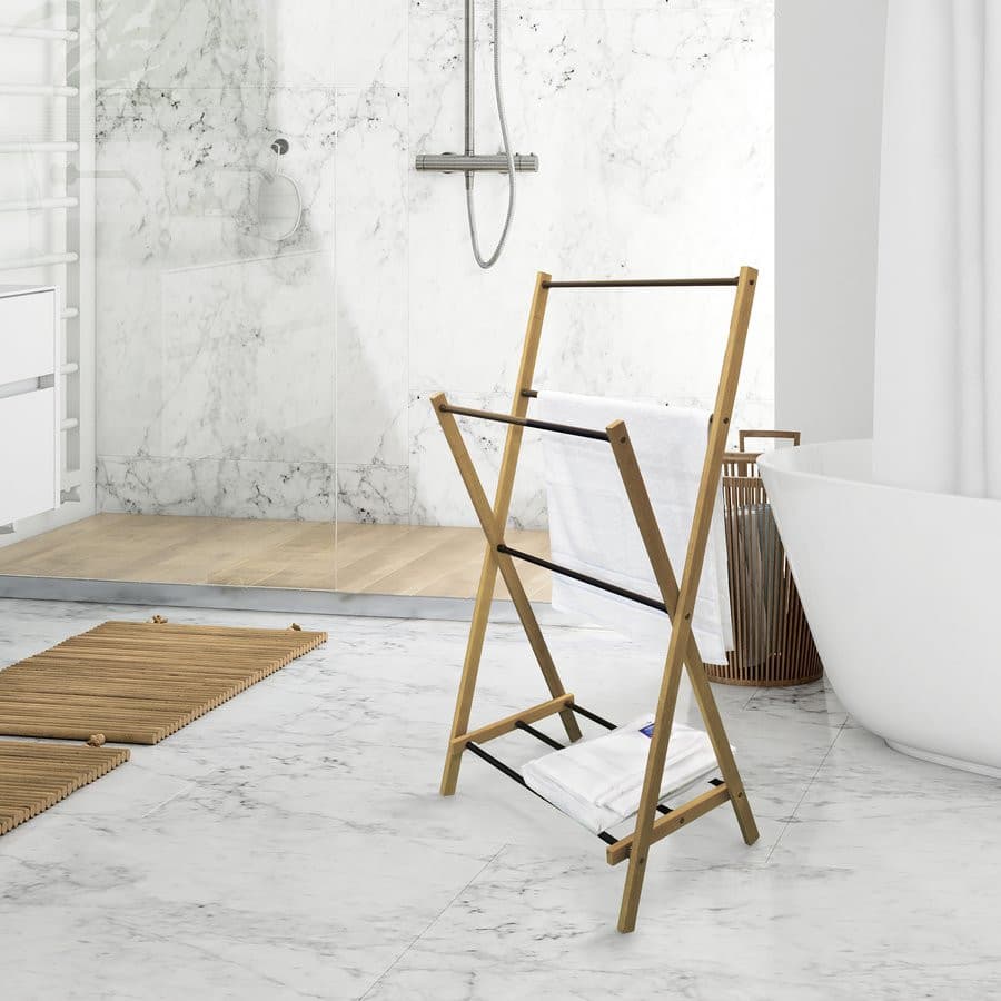 WING składany stojak na ręczniki 58x103x35cm, drewno jesionowe