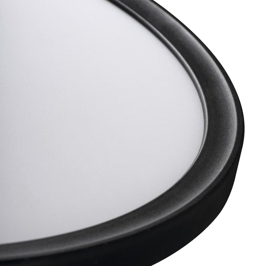 AZPO lampa sufitowa LED, średnica 420mm, 22W, 3000/4000/6000K, IP54, czarny mat