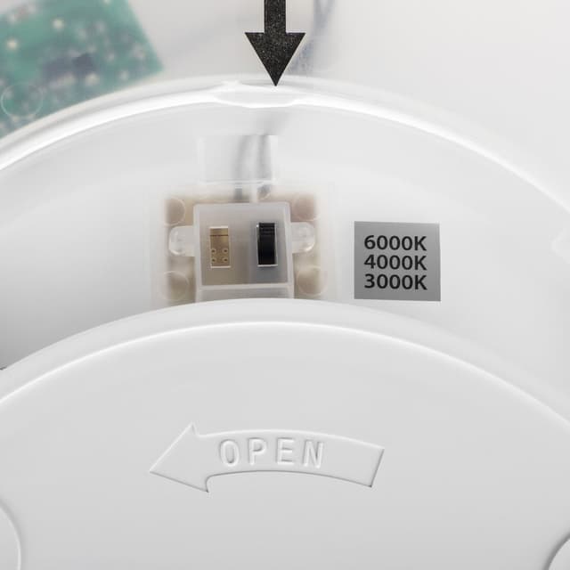 AZPO lampa sufitowa LED, średnica 420mm, 22W, 3000/4000/6000K, IP54, biały