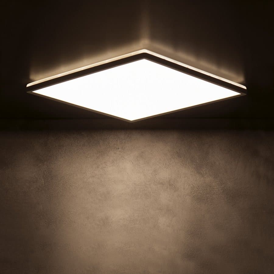 AZPO lampa sufitowa LED 420x420mm, 22W, 3000/4000/6000K, IP54, czarny mat