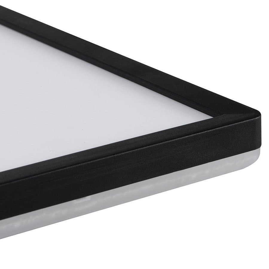 AZPO lampa sufitowa LED 420x420mm, 22W, 3000/4000/6000K, IP54, czarny mat