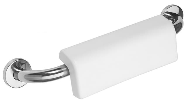 HANDICAP poręcz z oparciem 500mm, stal nierdzewna błyszcząca