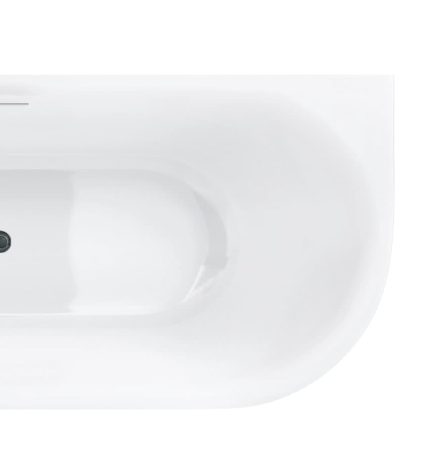 Wanna narożna INTERO V230SLGM 140 cm Montaż lewostronny Przelew szczelinowy Korek klik klak Gunmetal