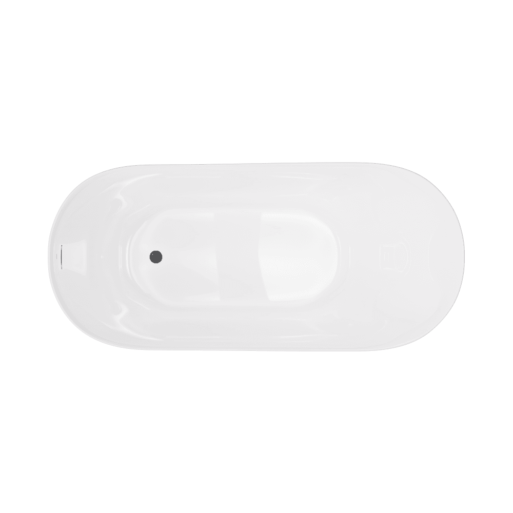 Wanna wolnostojąca ESTELLA II V038XLGM SLIM 170 cm Przelew szczelinowy Korek klik klak Gunmetal