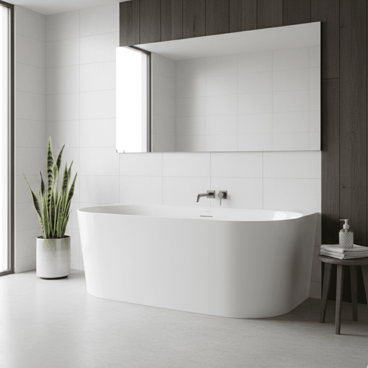 Wanna przyścienna MONO V029XLSGM Slim 170 cm Przelew szczelinowy Korek klik klak GunMetal