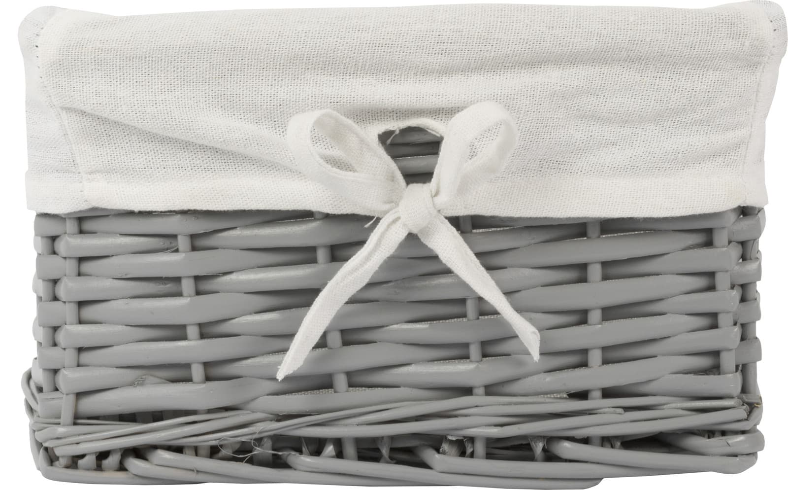 Koszyk wiklinowy Koszoplotka szary z wyściółką 25x22x15h