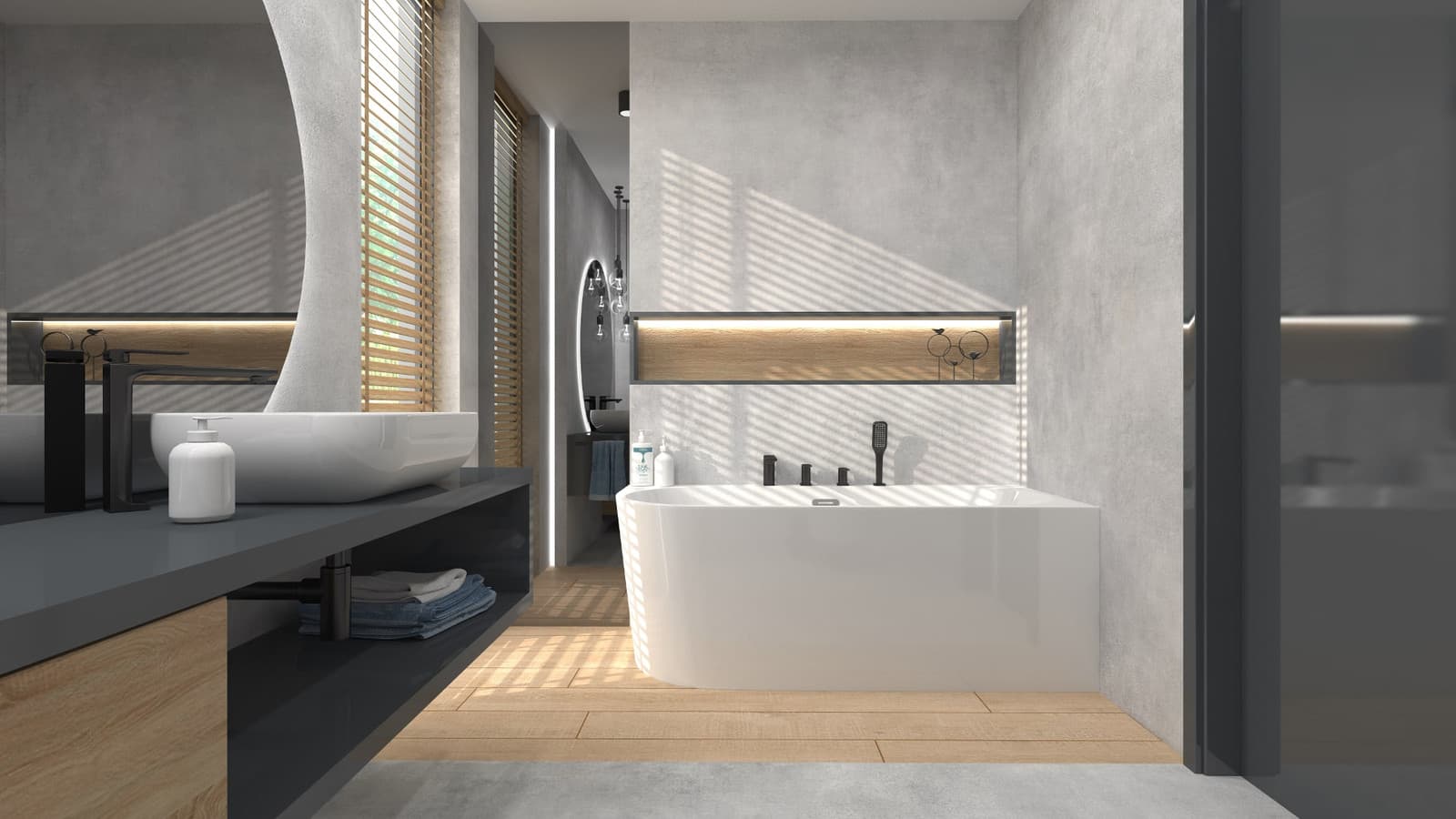 Wanna wolnostojąca narożna Corsan INTERO 170 x 80 z szeroką krawędzią Montaż prawostronny Korek klik-klak Chrom