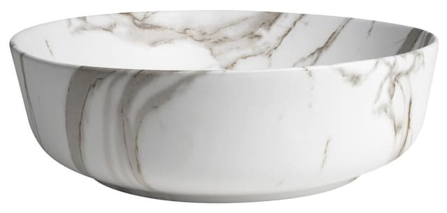 RONDEA umywalka ceramiczna nablatowa średnica 41cm, bianco carrara