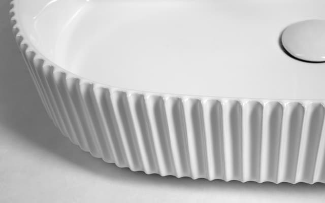 SINTESI umywalka ceramiczna nablatowa, 60x40cm, biała