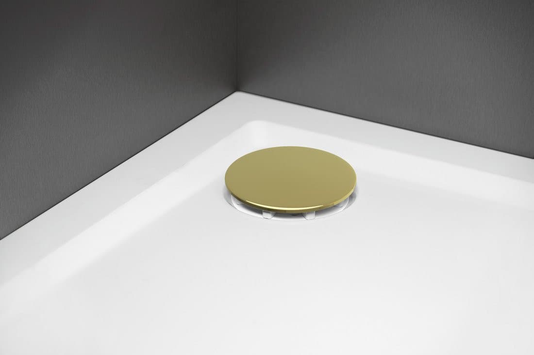 Syfon do brodzików, średnica 90mm, DN40, korek złoty