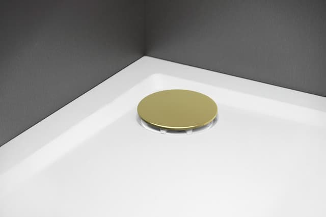 Syfon do brodzików, średnica 90mm, DN40, korek złoty