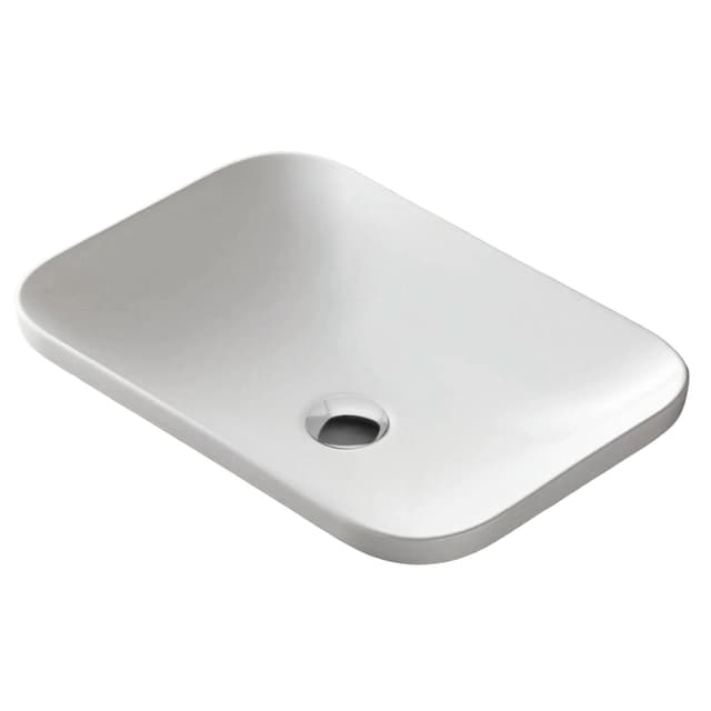 Umywalka wpuszczana w blat INTERO UC5672CH 430x380x140 mm z korkiem chrom