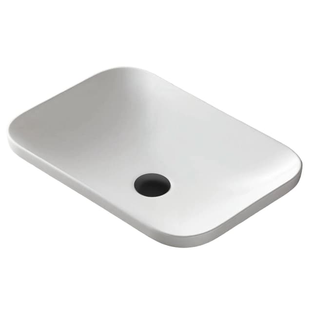 Umywalka wpuszczana w blat INTERO UC5672BL 430x380x140 mm z korkiem czarnym