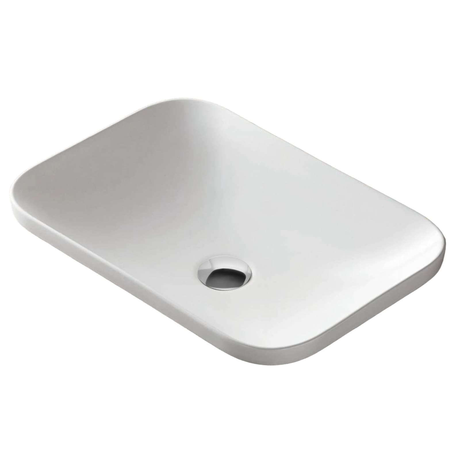 Umywalka wpuszczana w blat INTERO UC5696CH 600x370x145 mm z korkiem chrom