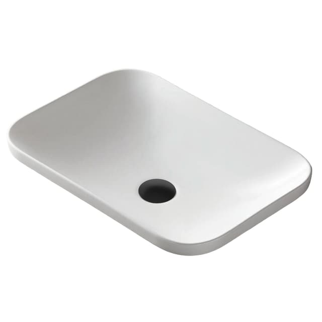 Umywalka wpuszczana w blat INTERO UC5696BL 600x370x145 mm z korkiem czarnym