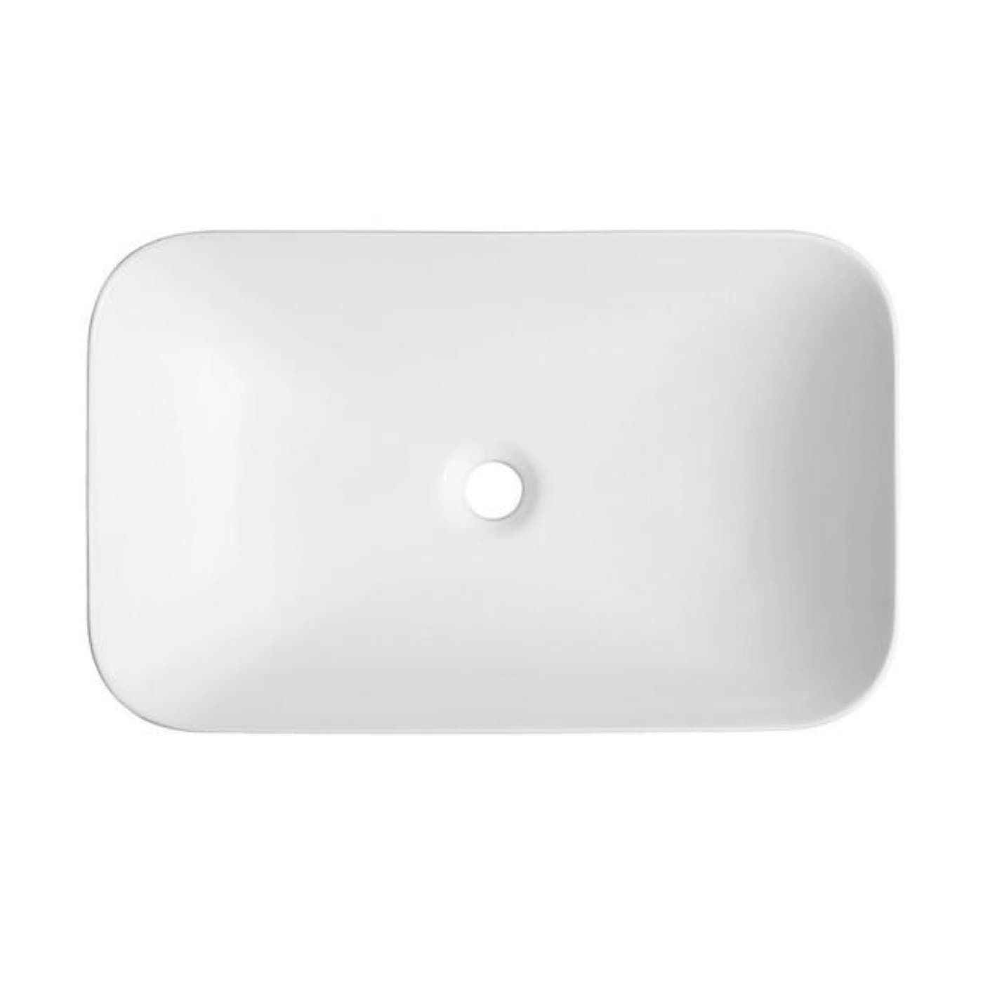 Umywalka wpuszczana w blat INTERO UC5696BL 600x370x145 mm z korkiem czarnym