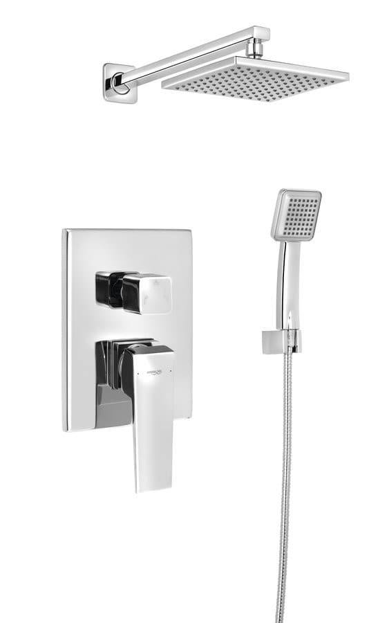 RITMO zestaw prysznicowy z baterią podtynkową, 2 wyjścia, chrom