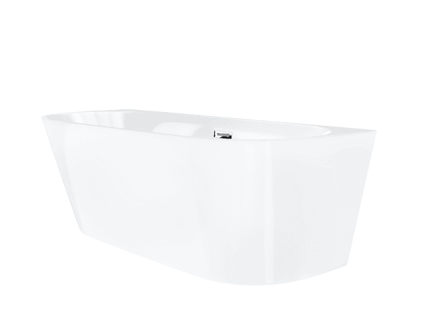 Wanna przyścienna wolnostojąca Corsan MONO 170 x 80 cm Korek klik-klak Miedziany / Różowe Złoto