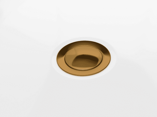 Wanna przyścienna wolnostojąca Corsan MONO 160 x 75 cm Korek klik-klak Miedziany / Różowe Złoto