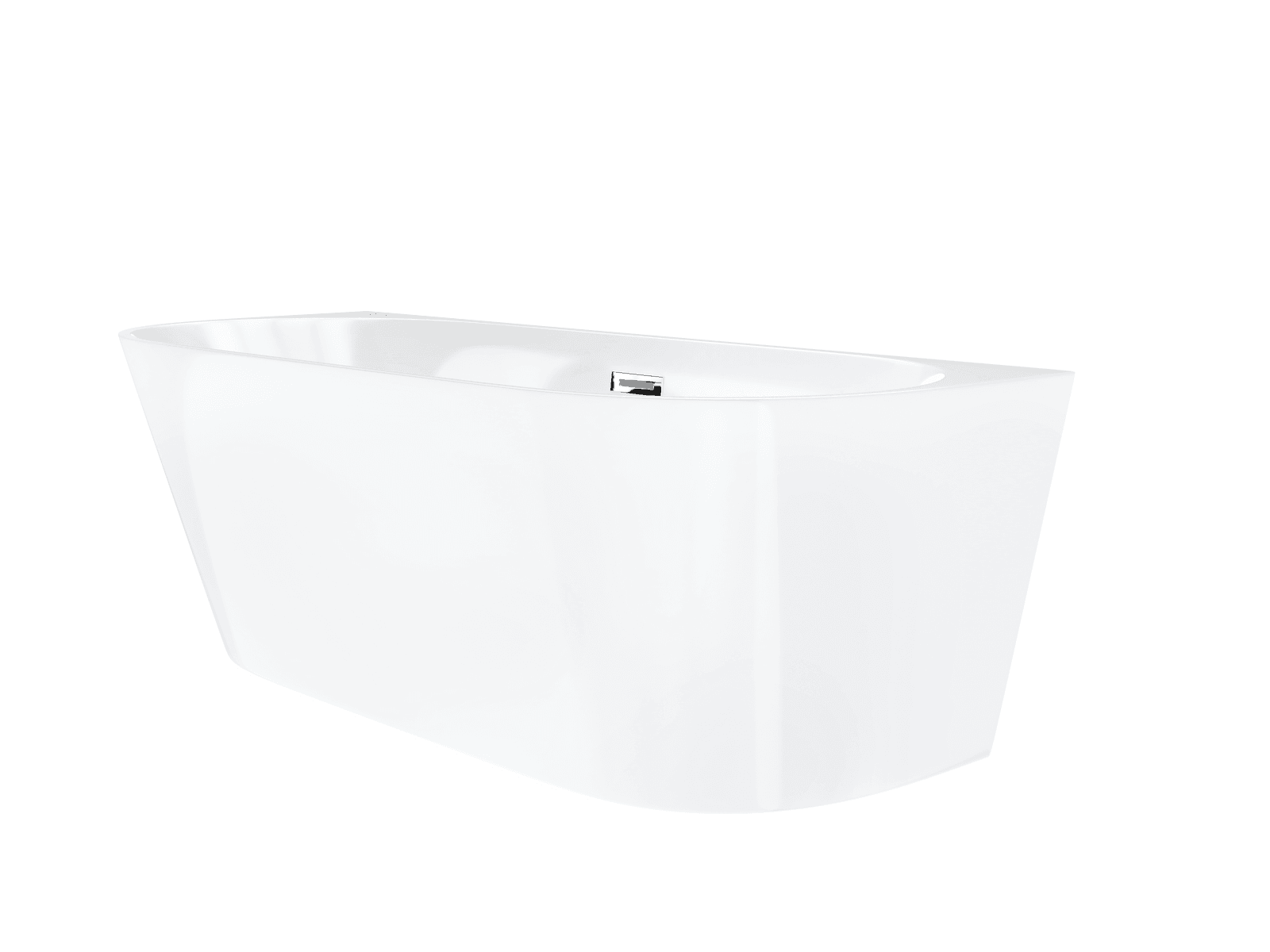 Wanna przyścienna wolnostojąca Corsan MONO 160 x 75 cm Korek Klik-Klak Grafit / GunMetal