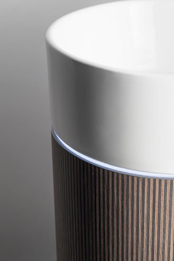 OASIS Umywalka ceramiczna wolnostojąca 40x89x52cm, półka do pomieszczenia, agila