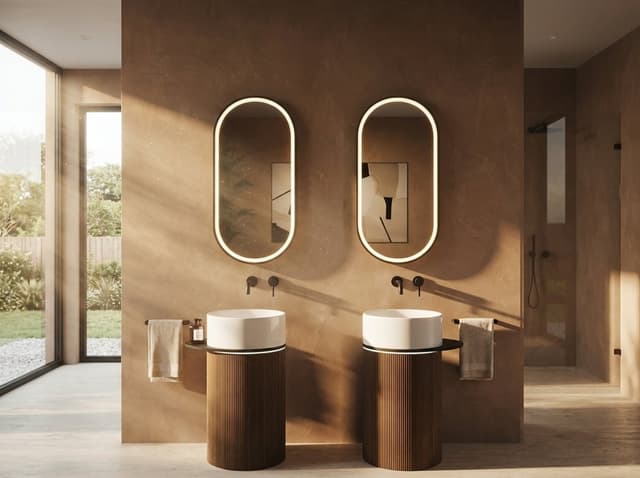 OASIS Umywalka ceramiczna wolnostojąca 40x89x52cm, półka do pomieszczenia, biela/dąb Cardamom