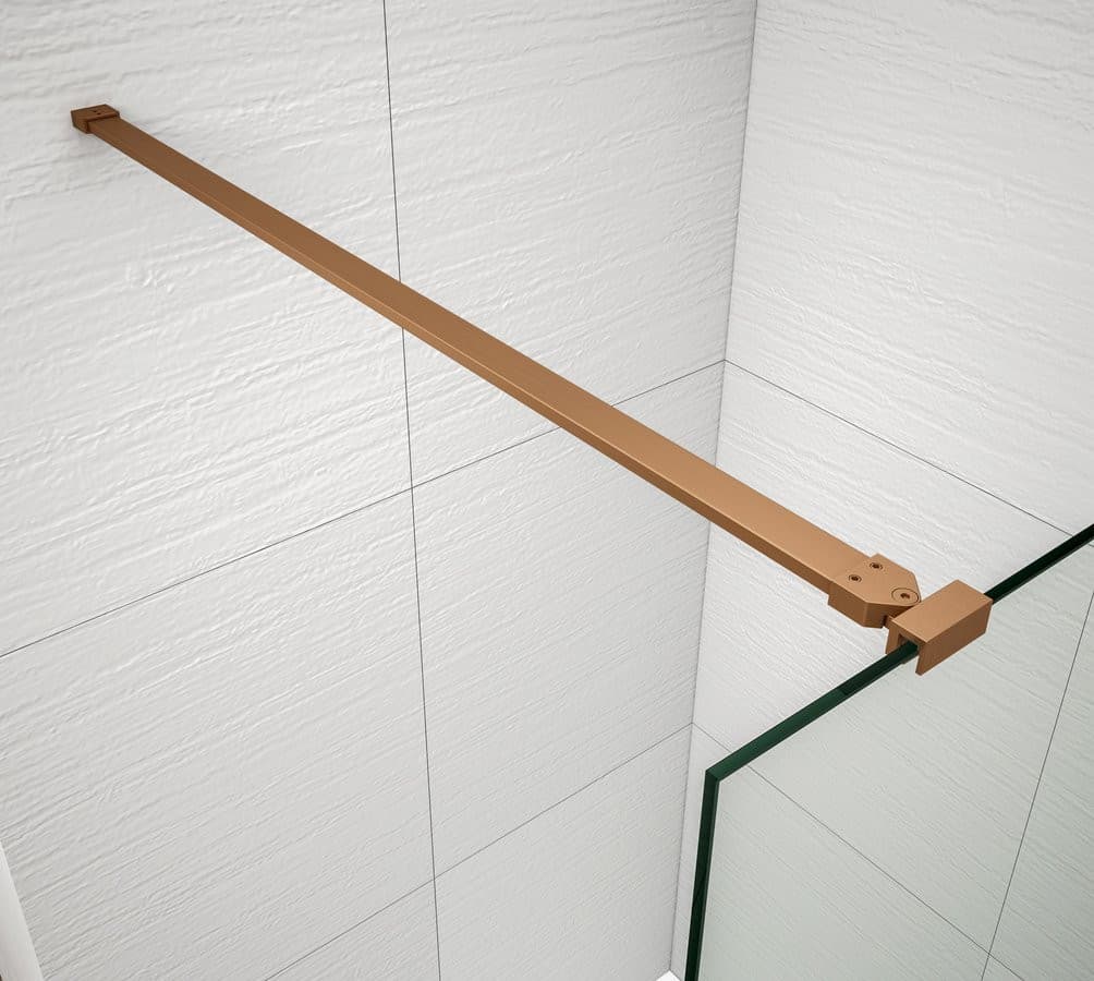 ESCA COPPER MATT jednoczęściowa kabina przysznicowa Walk-In, szklo Marron, 1000 mm
