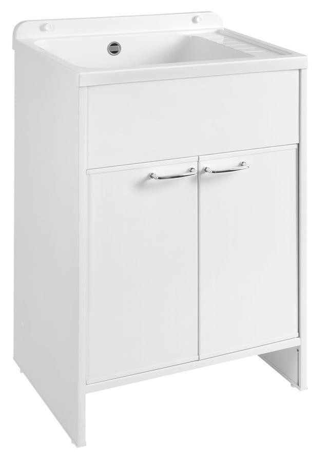 Komora gospodarcza z szafką z syfonem 58x38 cm, plastik