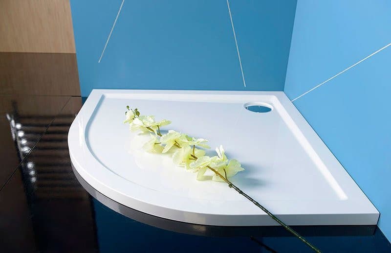 SERA brodzik prysznicowy kompozytowy 100x100cm, półokrągły, R550, biały