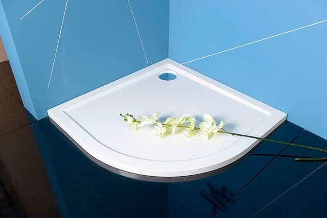 SERA brodzik prysznicowy kompozytowy 100x100cm, półokrągły, R550, biały