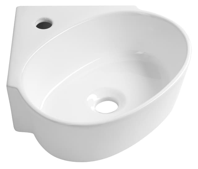 ECKERT umywalka ceramiczna narożna 36x36cm, biały