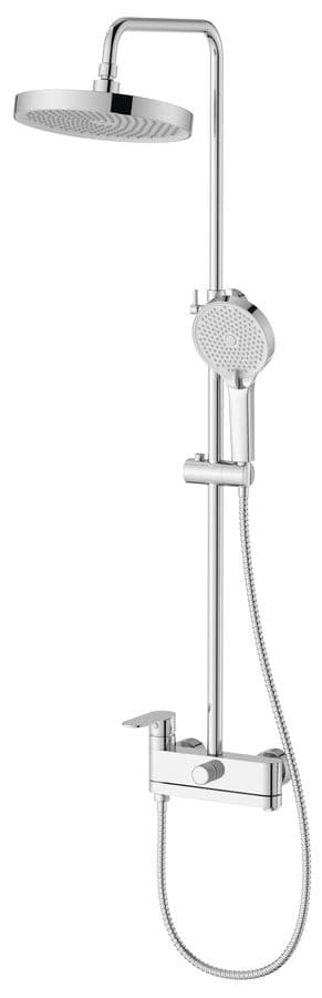 Kolumna prysznicowa z baterią dźwigniową, obrotowym wylewka, chrom