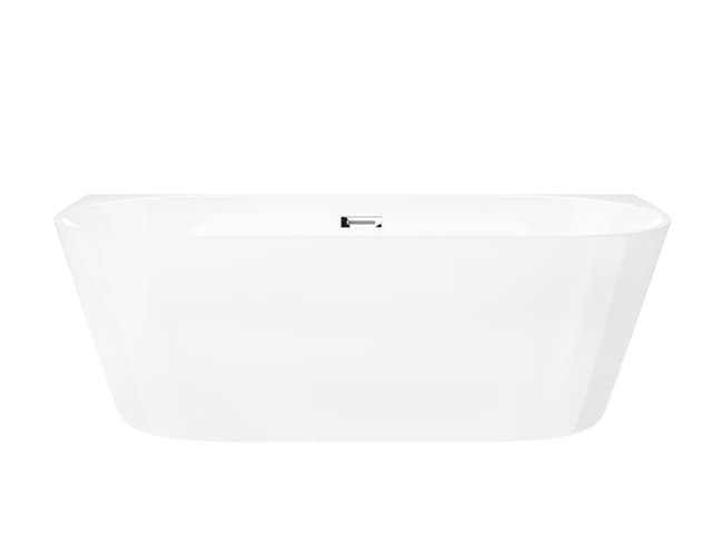 Wanna przyścienna wolnostojąca Corsan MONO 160 x 75 cm Korek klik-klak Chrom