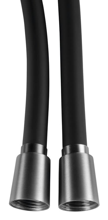 NOPEL wąż prysznicowy plastikowy, 150cm, czarny mat