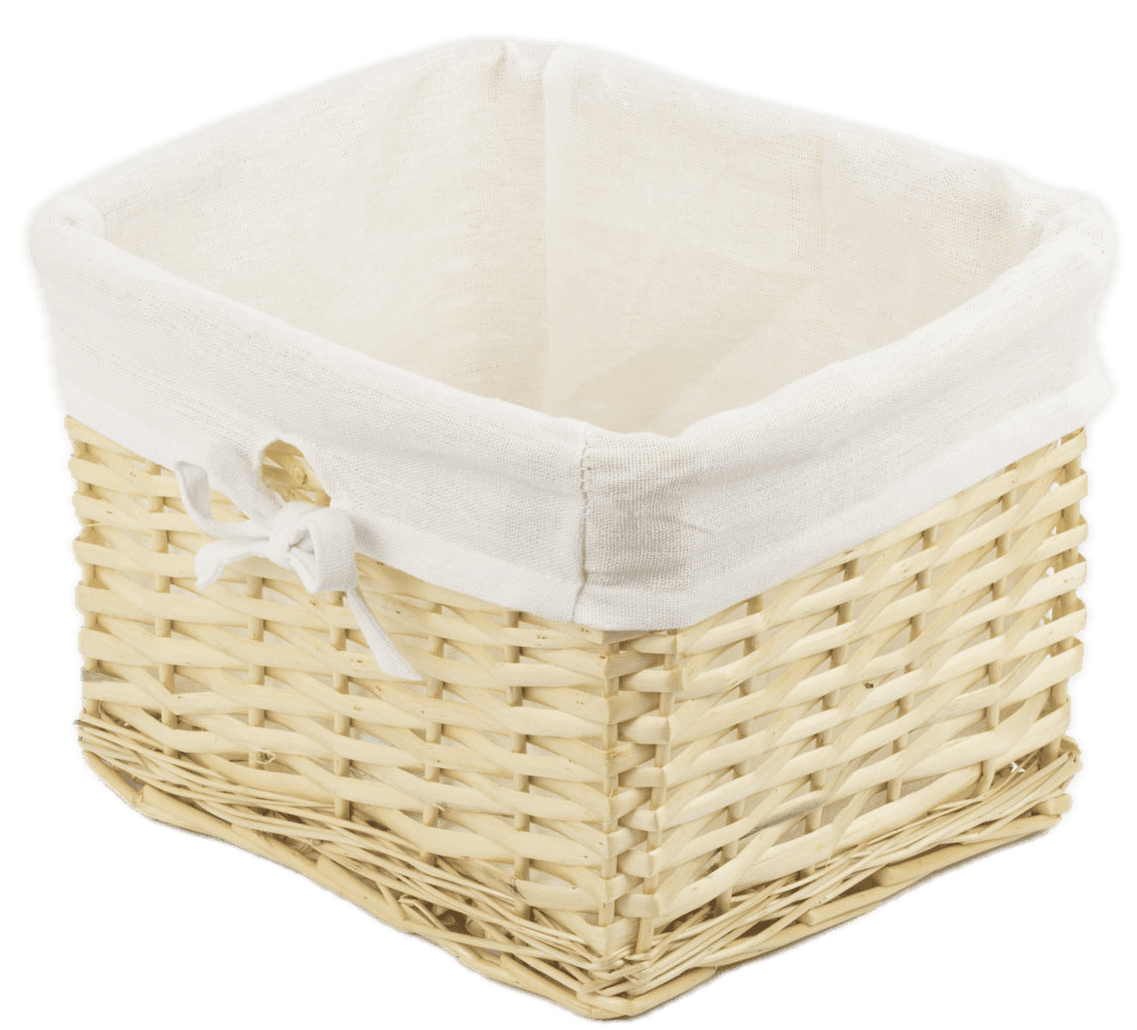 Koszyk wiklinowy Koszoplotka naturalny z wyściółką 25x22x15h