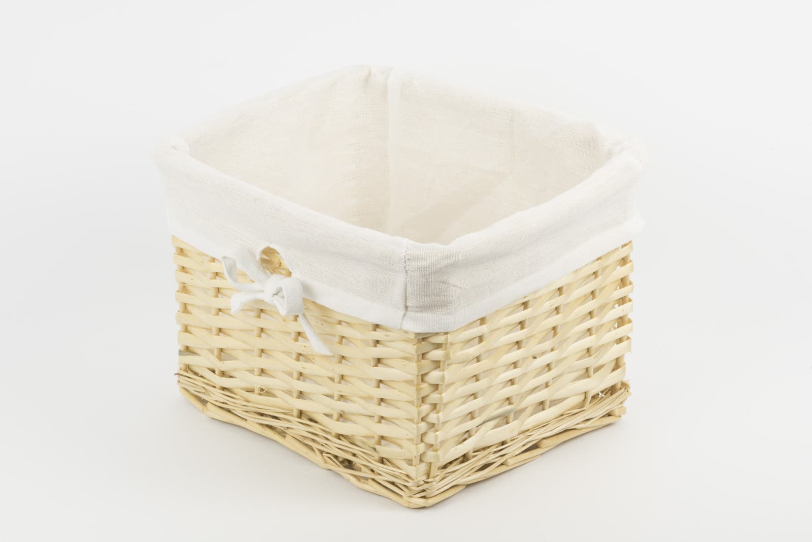 Koszyk wiklinowy Koszoplotka naturalny z wyściółką 25x22x15h