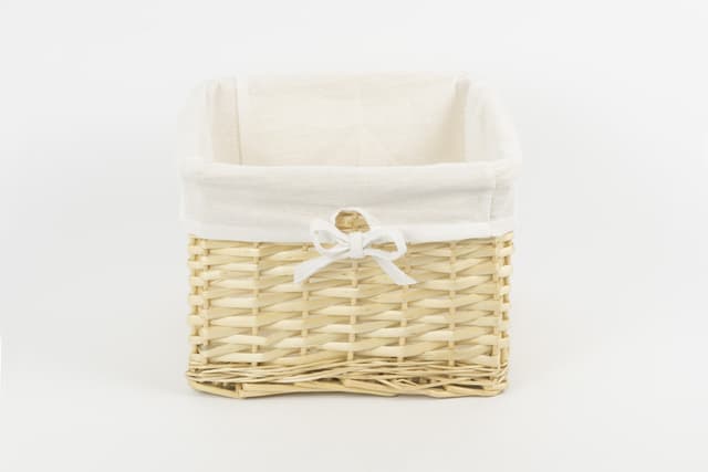 Koszyk wiklinowy Koszoplotka naturalny z wyściółką 25x22x15h