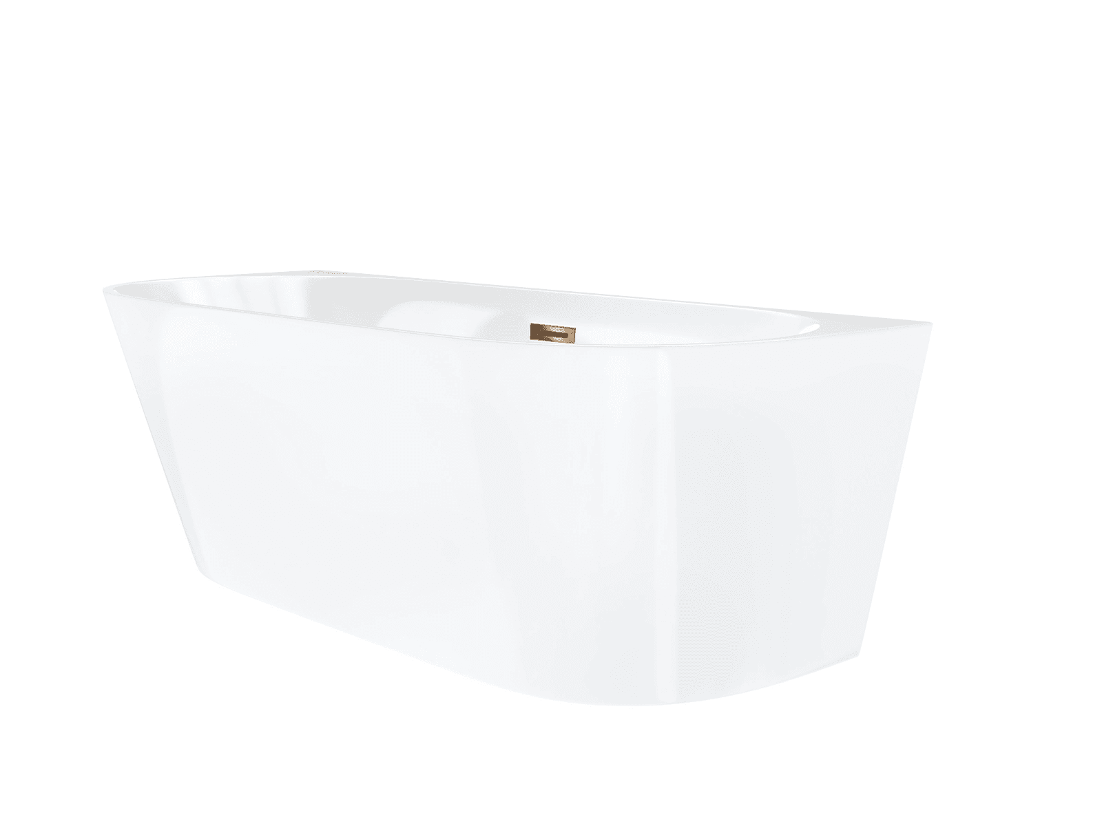 Wanna przyścienna MONO E029XLBRG 170x80 cm Korek klik-klak Miedź Szczotkowana