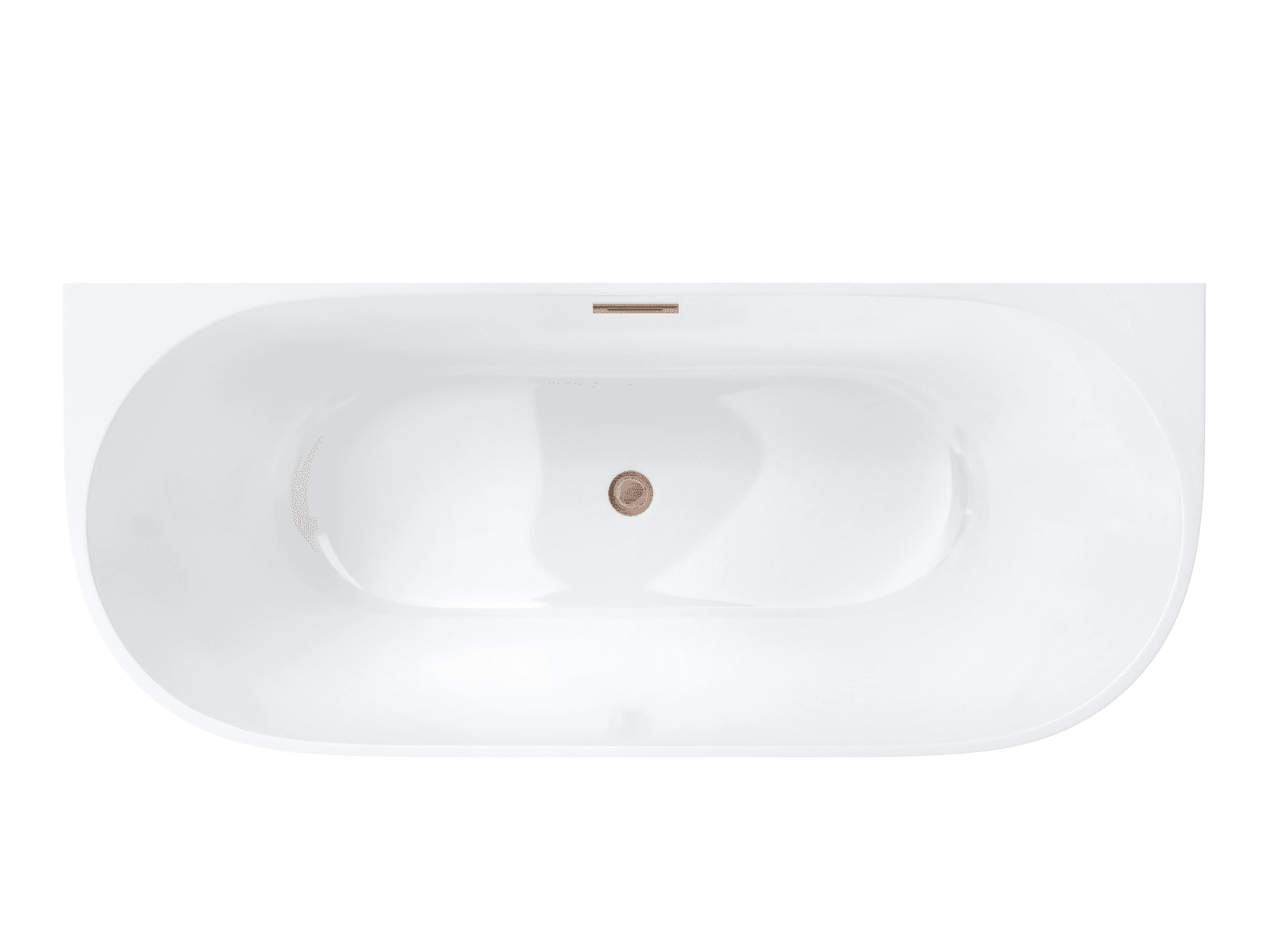 Wanna przyścienna MONO E029XLBRG 170x80 cm Korek klik-klak Miedź Szczotkowana