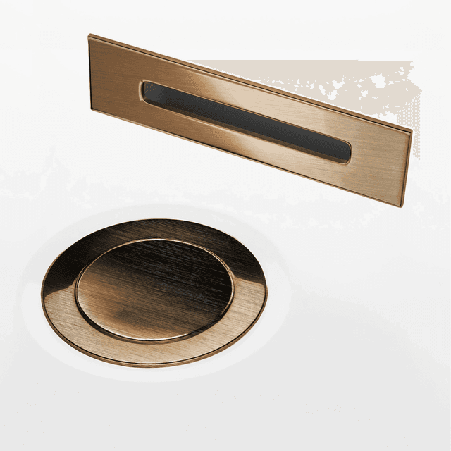 Wanna przyścienna MONO E029MBRG 150x74 cm Korek klik-klak Miedź Szczotkowana