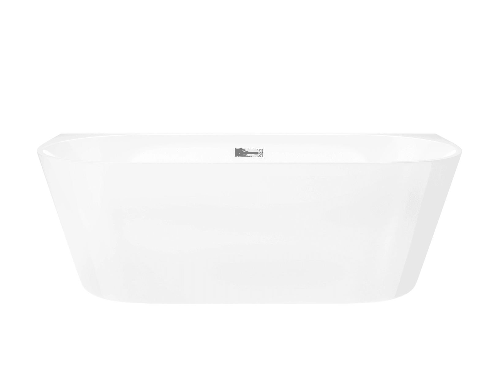 Wanna przyścienna MONO E029XLBSL 170x80 cm Korek klik-klak Stal Szczotkowana