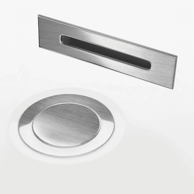 Wanna przyścienna MONO E029XLBSL 170x80 cm Korek klik-klak Stal Szczotkowana