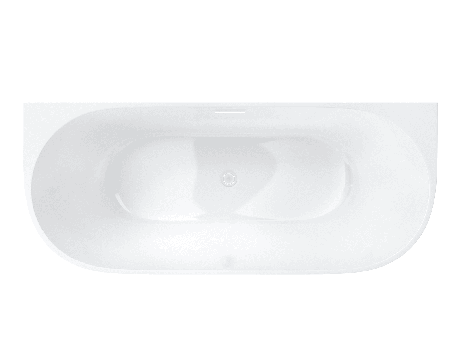 Wanna przyścienna MONO E029LBSL 160x75 cm Korek klik-klak Biały