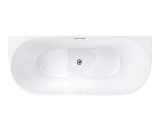 Wanna przyścienna MONO E029XLCH 170x80 cm Korek klik-klak Chrom