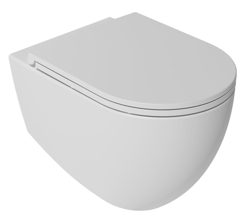 INFINITY miska WC wisząca, Rimless, 36,5x53cm, biały mat