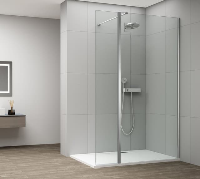 ESCA CHROME kabina przysznicowa, stałe szkło 700 mm, szkło czyste, panel obrotowego 600 mm