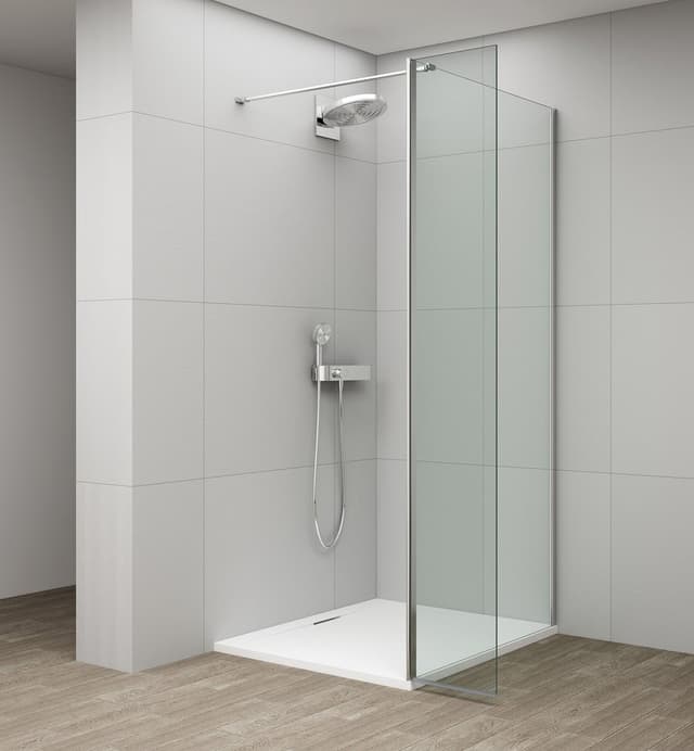 ESCA CHROME kabina przysznicowa, stałe szkło 800 mm, szkło czyste, panel obrotowego 500 mm