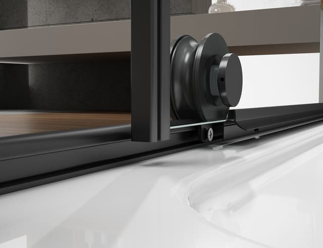 SPIRIT BLACK prostokątna kabina narożna 1000x1000mm wariant L/P