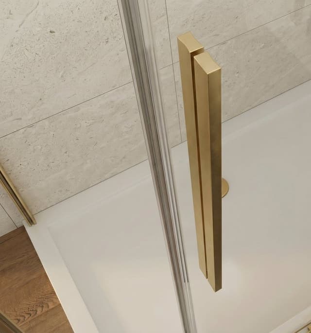 LUXOR GOLD MATT drzwi prysznicowe 1100mm, szkło czyste